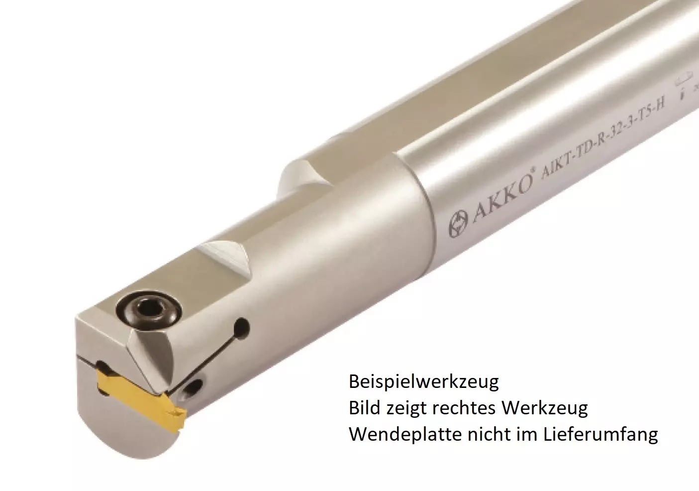 AKKO-Innen-Stechhalter, kompatibel mit Taegutec-Stechplatte TD.-2 Schaft-ø 16, mit Innenkühlung, rechts