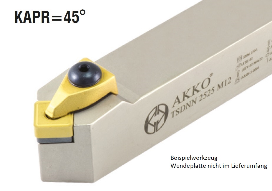 Produktbild von AKKO Drehhalter SIR S16 M16 – Für Innen-Gewindedrehen, ISO IR/L16, Ohne Wendeplatten, 3 Wechsel