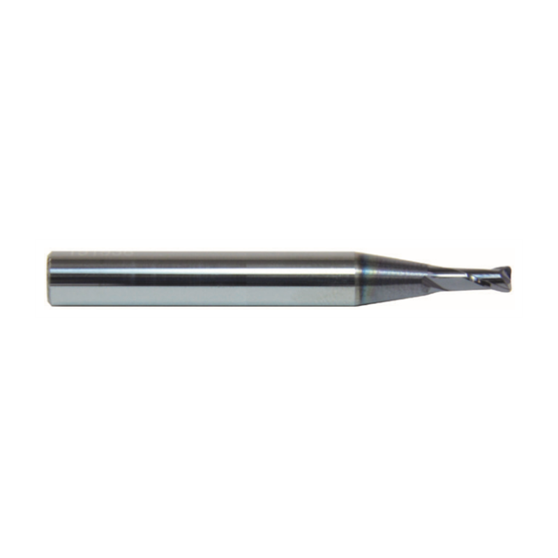 VHM-Fräser PM-2RP-D4.0-R0.2-M16 KMG405 mit 4,0 mm Durchmesser und 2 Schneiden, beschichtet.