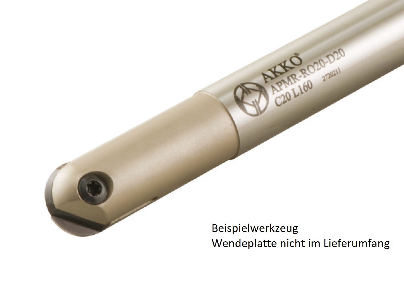 AKKO-Kugelkopierfräser für Wendeplatten, ø 20 mm, kompatibel mit ZCC ROHX 2005
Schaft-ø 25, ohne Innenkühlung