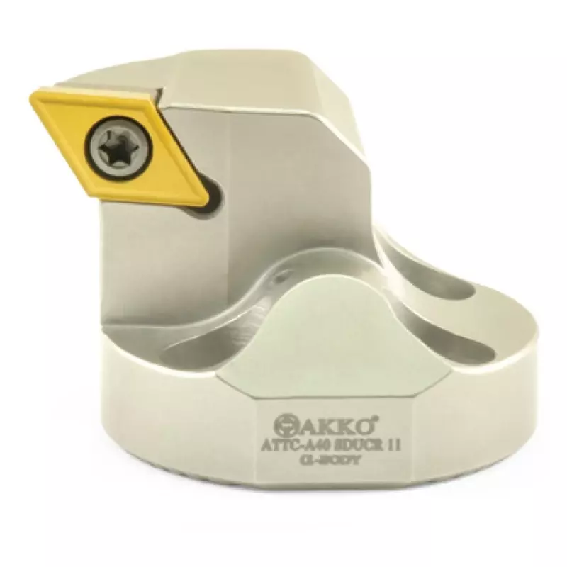 AKKO-Wechselkopf für schwingungsgedämpfte Bohrstange, ø = 40 mm, für Wendeplatte DC.T 11T3.., mit Innenkühlung, für eine hohe Oberflächenqualität bei großer Auskraglänge, linke Ausführung 