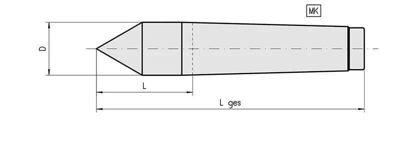 Feststehende Präzisions-Zentrierspitze Typ 535- Serie 500