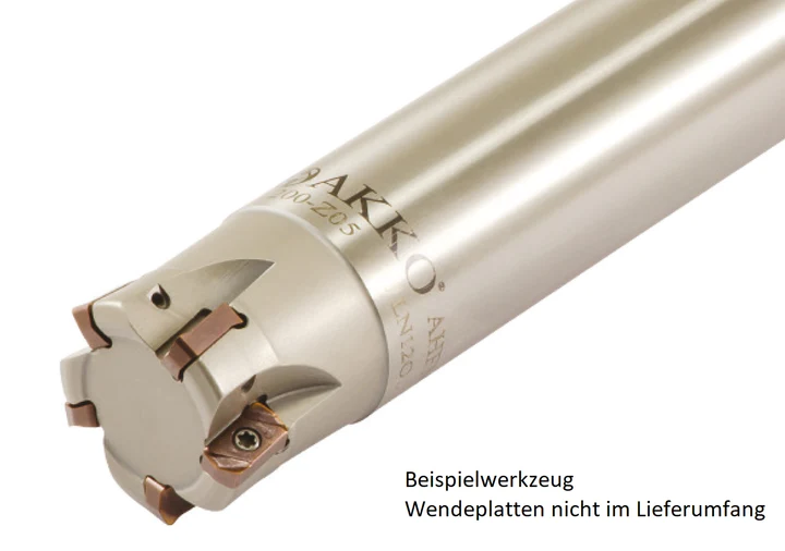 AKKO-Wendeplatten-Schaftfräser ø 26 mm, 90°, kompatibel mit B.OKE LNMX 1235....
Schaft-ø 25, ohne Innenkühlung, Z=4