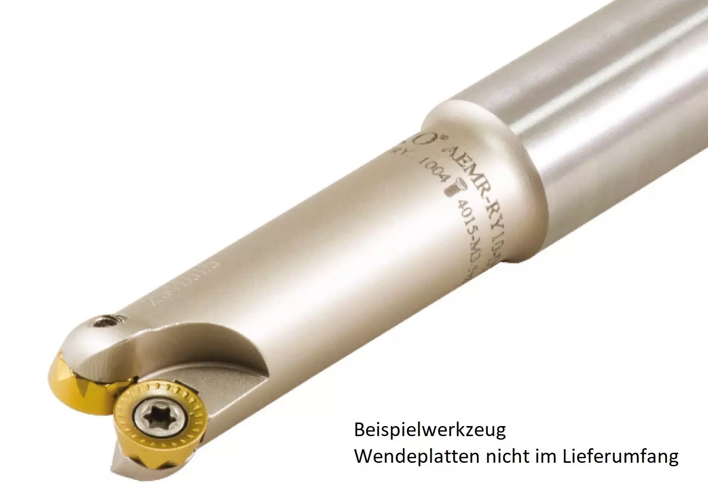 AKKO-Hochvorschub-Schaftfräser ø 20 mm für Wendeplatten, kompatibel mit Taegutec RYMX 1004.... Schaft-ø 20, ohne Innenkühlung, Z=2