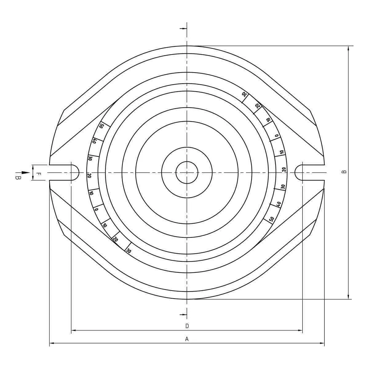 Drehplatte für Maschinenschraubstock HPT 60