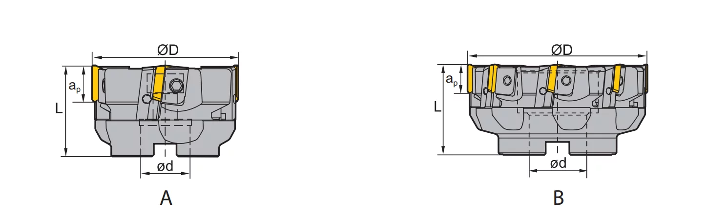 Planfräser FMP01 Kr: 90° 