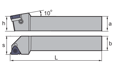 Gewindedrehhalter (Aussen) DIN ISO Thin Type