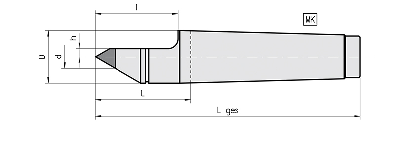 Feststehende Präzisions-Zentrierspitze Typ 564 - Serie
