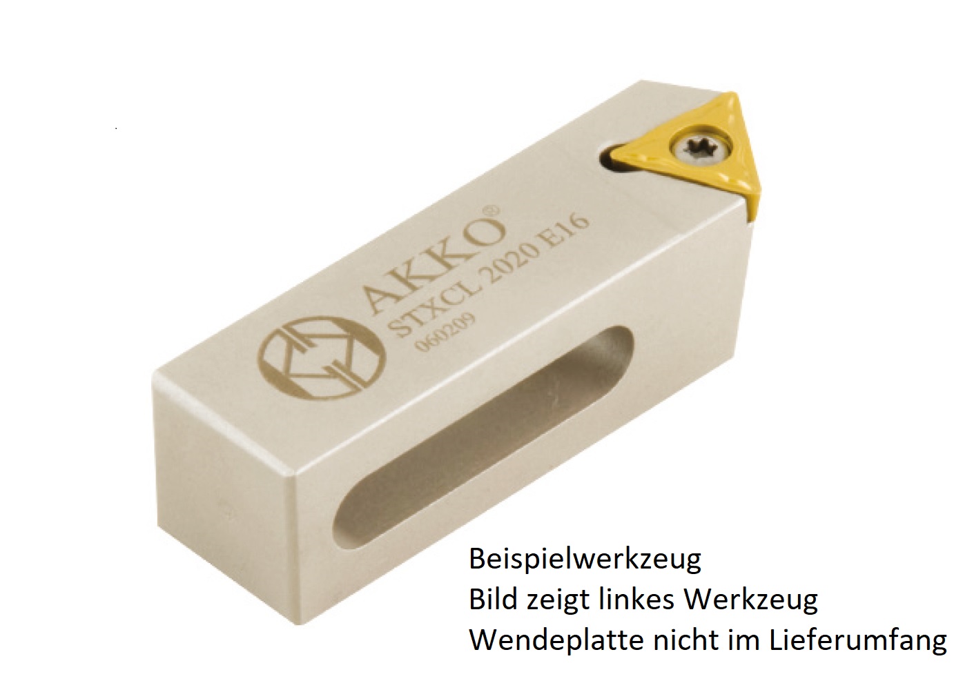 AKKO-Kurzdrehhalter 20 x 10 mm für ISO-WSP TC.. 16T3..
rechts