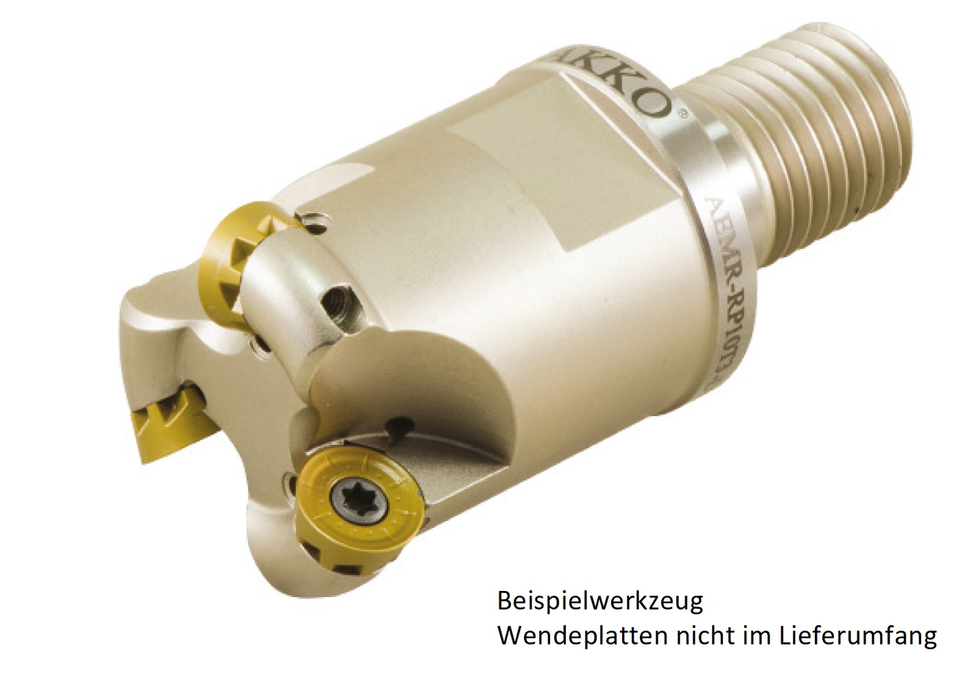 AKKO-Einschraubfräser ø 32 mm, für Rundplatten, kompatibel mit Ceratizit RPNX 1204.. Gewindeschaft M16, mit Innenkühlung, Z=3