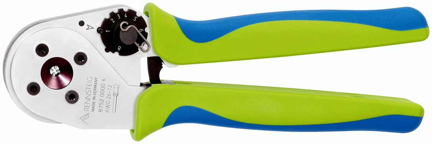 Vierdornzange SelectorCrimp für Luftfahrt-Kontakte 0,14 - 3,3 mm² / AWG 26 - 12, 2K-Griffe