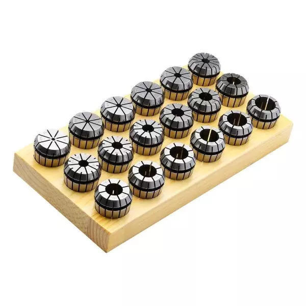 Spannzangensatz | 5 µm | KPS10 | System KPS 9-teiliger Satz im Holzsockel