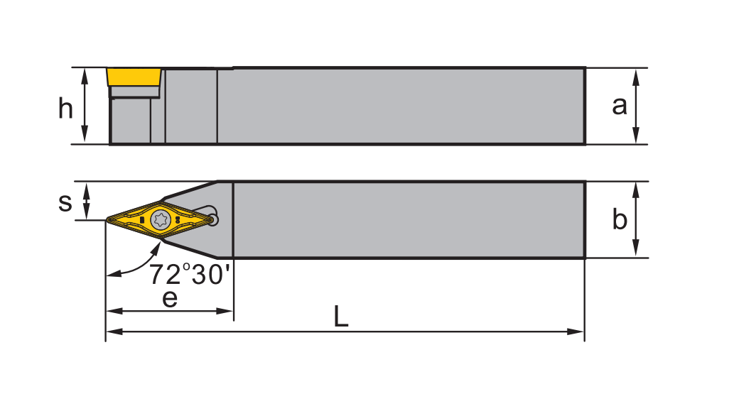 ZCC-CT ISO Klemmdrehhalter SVVBN Kr: 72°30`Platte VB**