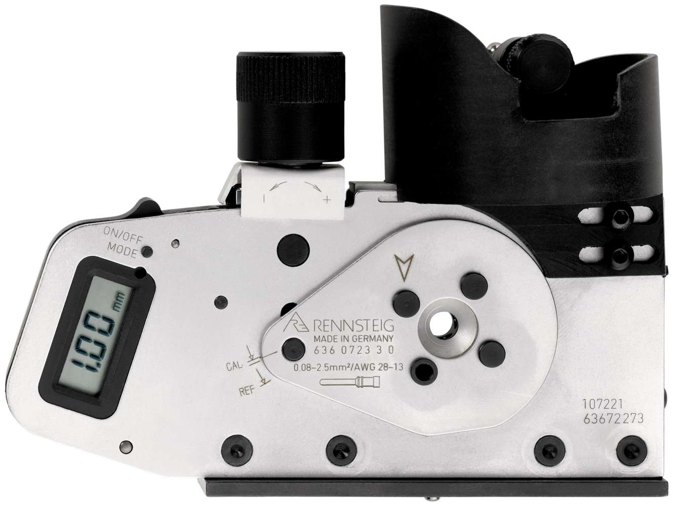 Crimpeinheit 8.72 mit Digitalanzeige für Industrie-Kontakte 0,08 - 2,5 mm² Crimpeinheit 8.72 mit Digitalanzeige für Industrie-Kontakte 0,08 - 2,5 mm²