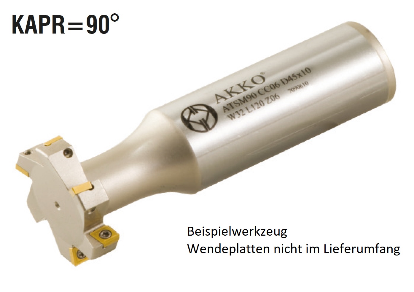 AKKO-T-Nuten-Fräser ø 47 mm, Nuthöhe 20 mm, für ISO-WSP CC.. 1204..
Schaft-ø 32, Z=4 (Z effektiv = 2)