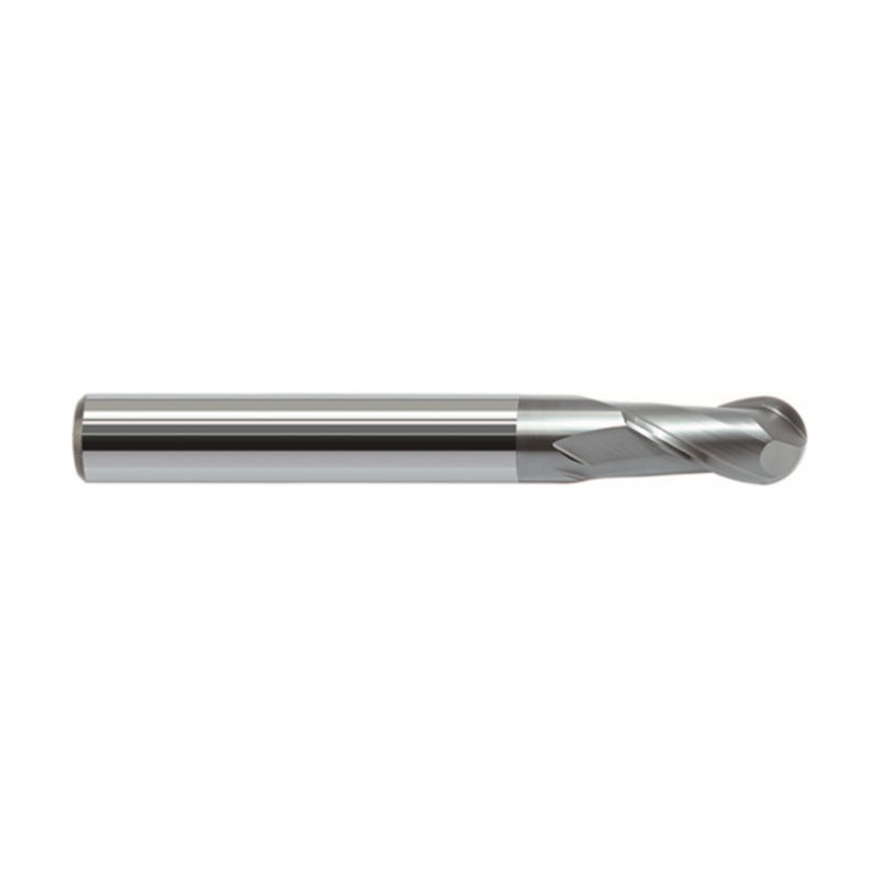Kugelfräser NM-2B-R0.5 KMG309 mit Radius 0.5 und zwei Schneiden; beschichteter Schaft