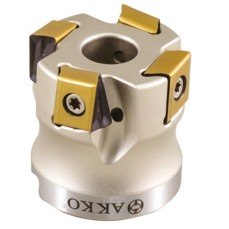AKKO-Eckmesserkopf ø 100 mm, 90° Anstellwinkel, kompatibel mit Iscar LNMT 1106.., linksschneidend
Schaft-Ausführung ø 32 mm (Typ A), ohne Innenkühlung, Z=9