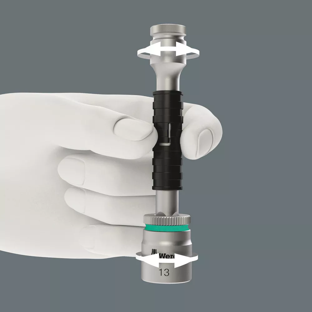 8796 SA Zyklop-Verlängerung "flexible-lock" mit Schnelldrehhülse, kurz, 1/4"
