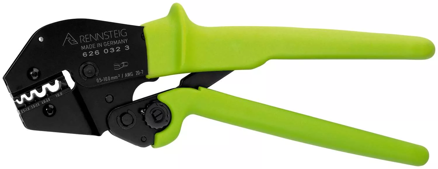 Crimpzange PEW 16 für unisolierte Verbinder und Stoßverbinder 0,5 - 10,0 mm²