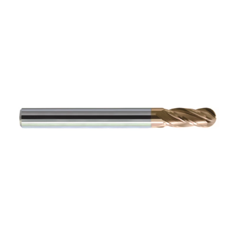 Kugelfräser HM-4BL-R7.0 KMG555 mit Durchmesser 7.0 mm, 4 Zähnen und Schaft HA, beschichtet