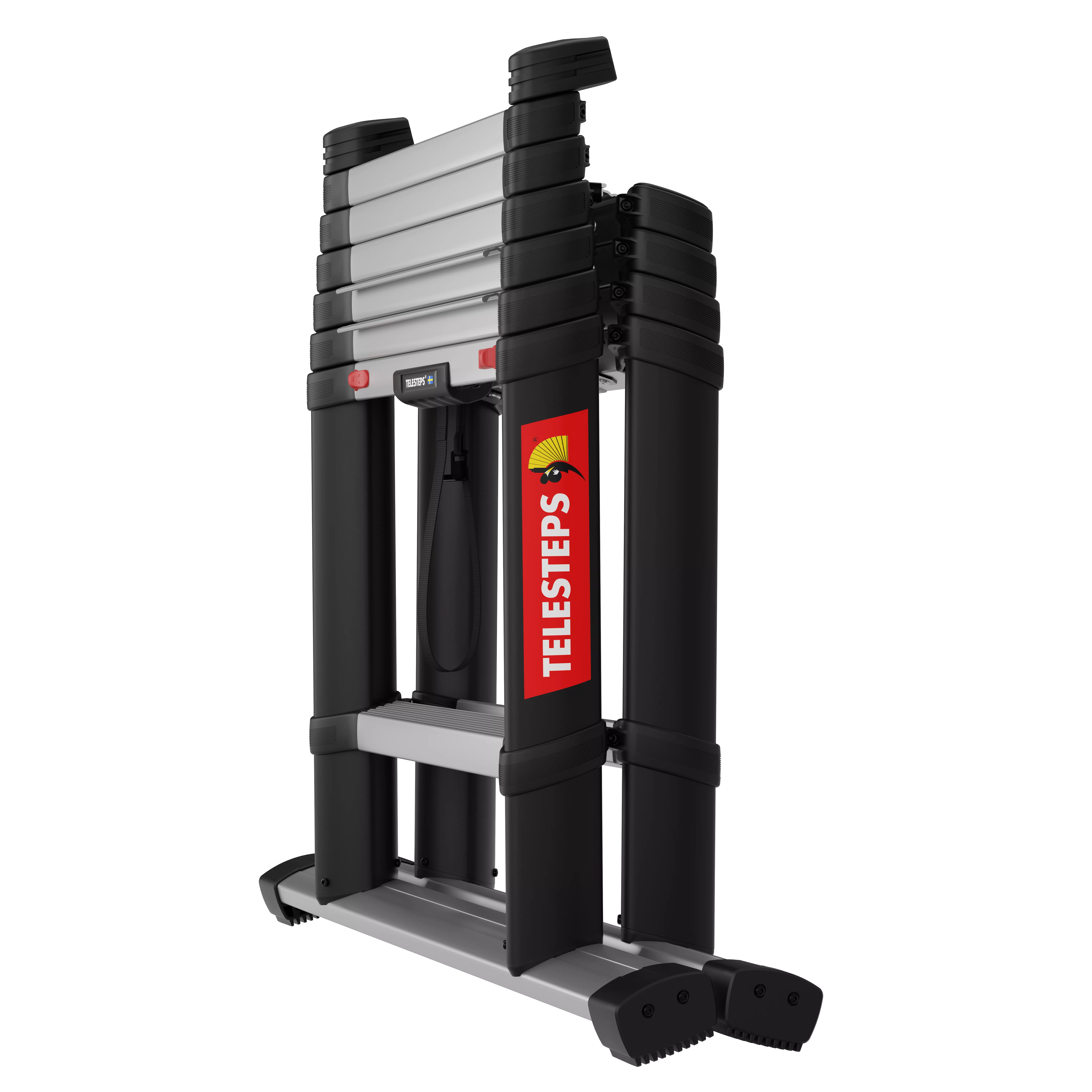 Teleskop-Kombileiter Telesteps Combi Line 2,3 m in aufgestellter Position, kompakt und vielseitig einsetzbar