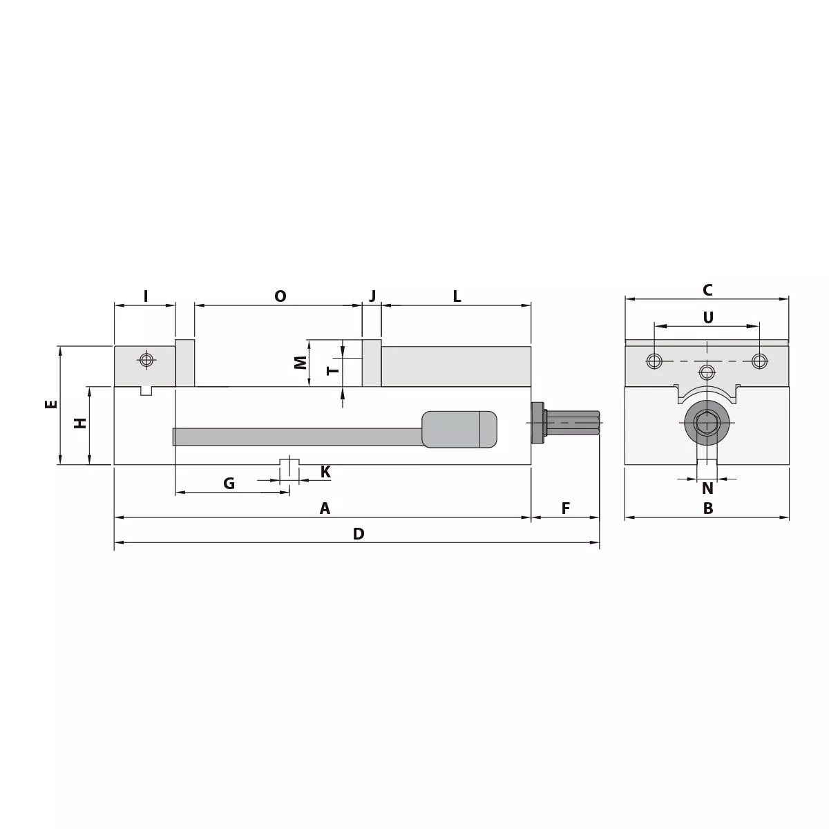 Präzisionsschraubstock AMC-60G/HV mechanisch