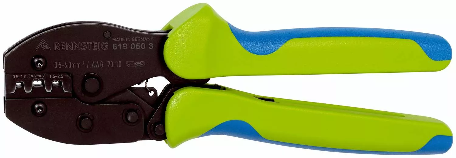 Crimpzange PEW 9 für unisolierte Flachsteckverbinder 0,5 - 6,0 mm²