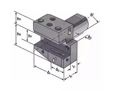 Radial-Werkzeughalter Form B1 rechts, kurz, IK