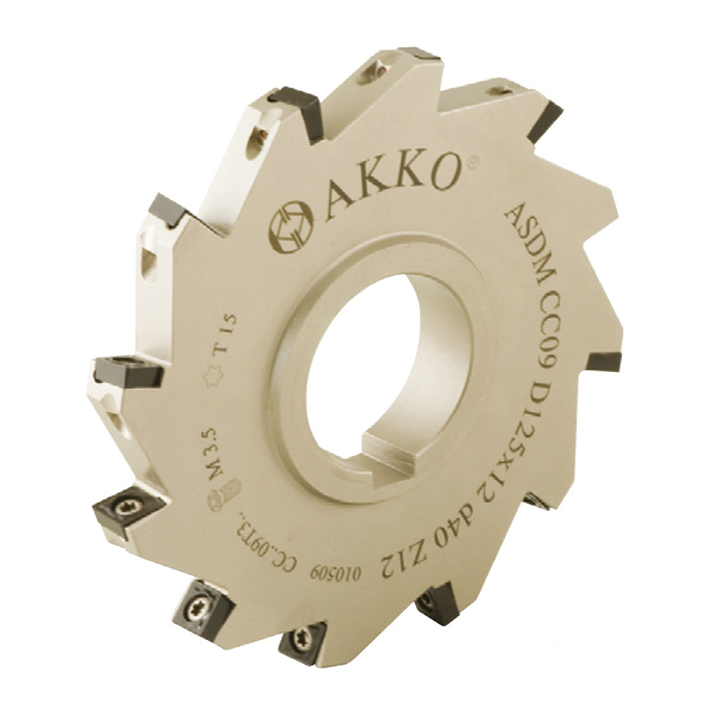 AKKO-Scheibenfräser ø 250 mm, Werkzeugbreite 20 mm, kompatibel mit ISO-WSP CC.. 1204..
Z=16 (Z effektiv = )