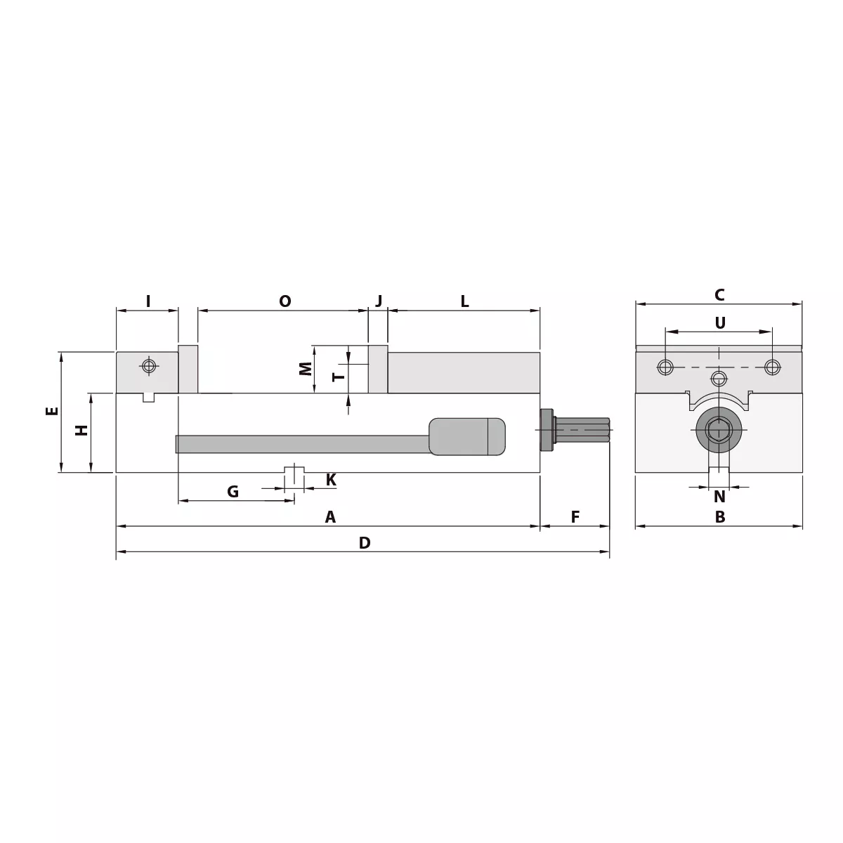 Präzisionsschraubstock AMC-40G/HV mechanisch