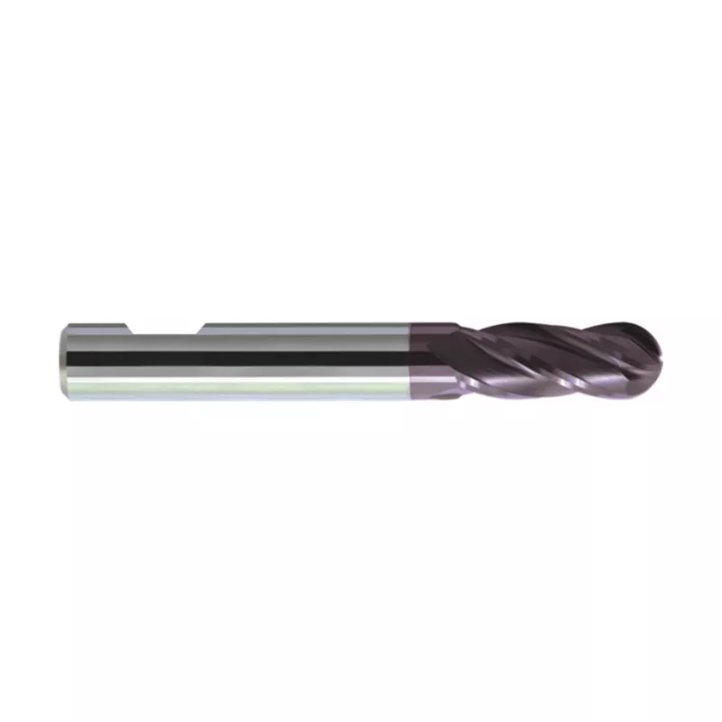 ZCC Kugelfräser EPM-4B-R5.0-W KMG406 mit R=5.0 mm, 4 Zähnen und beschichtetem Schaft HB