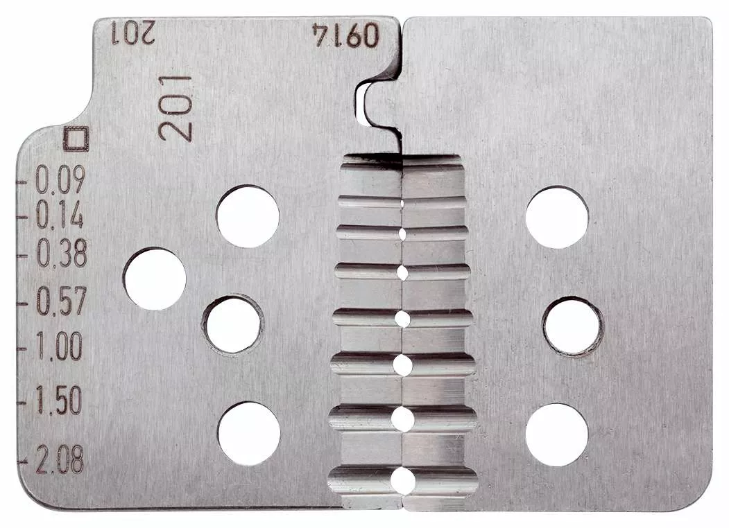 Abisolierzange für PTFE-isoliertes Kabel mit Kabelführung 0,09 mm² / 0,14 mm² / 0,38 mm² / 0,57 mm² / 1,0 mm² / 1,5 mm² / 2,08 mm²