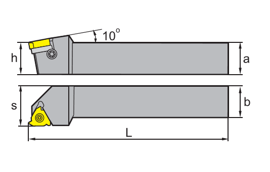 Gewindedrehhalter (Aussen) Typ:R166. Sandvik