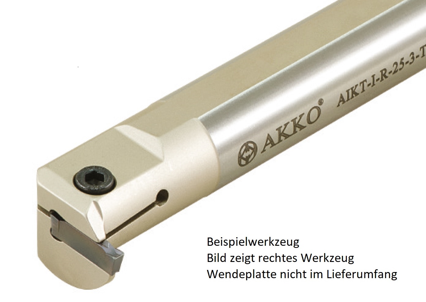 AKKO-Innen-Stechhalter, kompatibel mit Iscar-Stechplatte DGN-3
Schaft-ø 25, ohne Innenkühlung, rechts