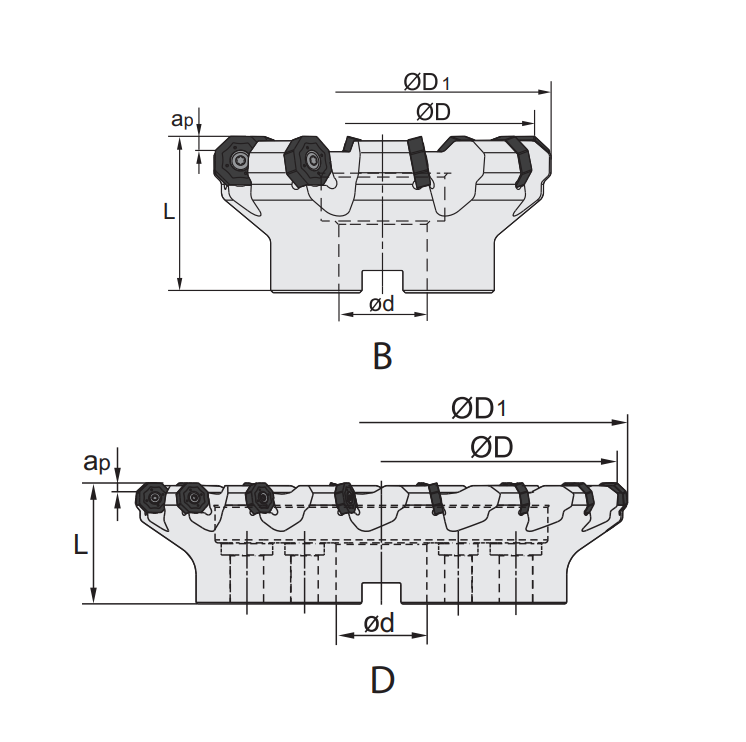 Planfräser FMA07 Kr: 45°