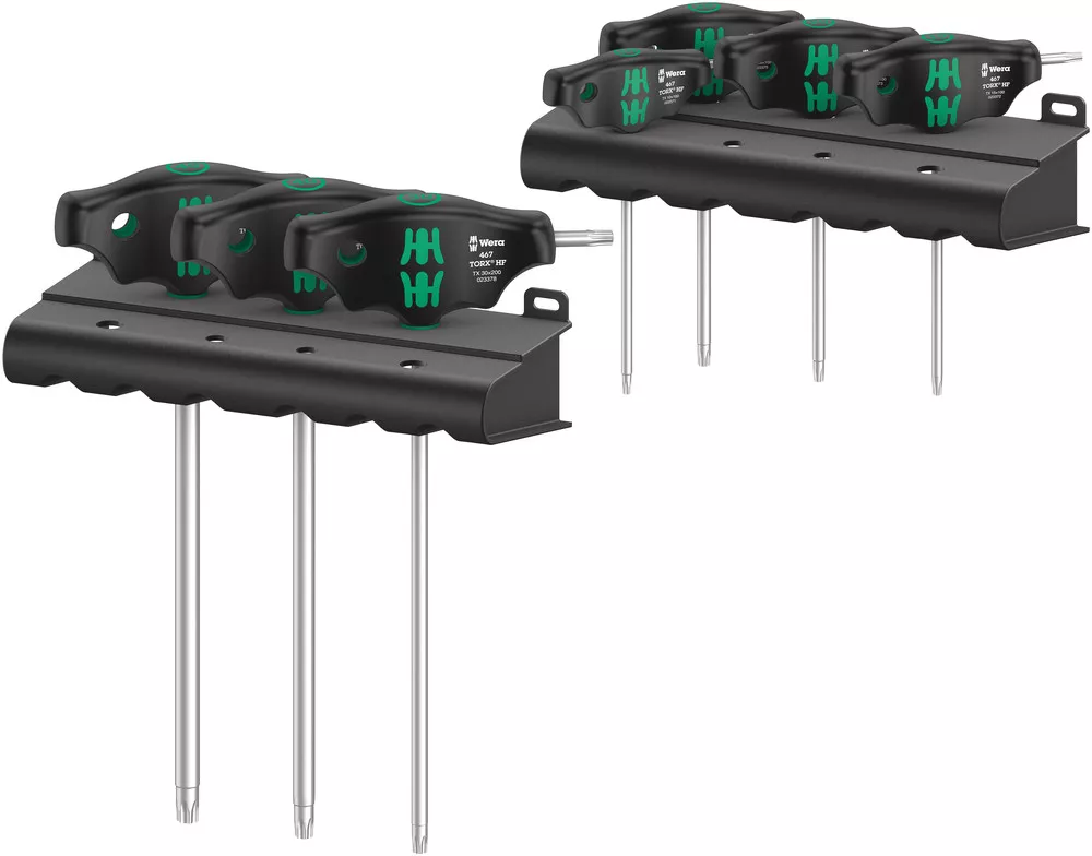 467/7 TORX® HF Set 1 Schraubendrehersatz Quergriff TORX® Schraubendreher mit Haltefunktion