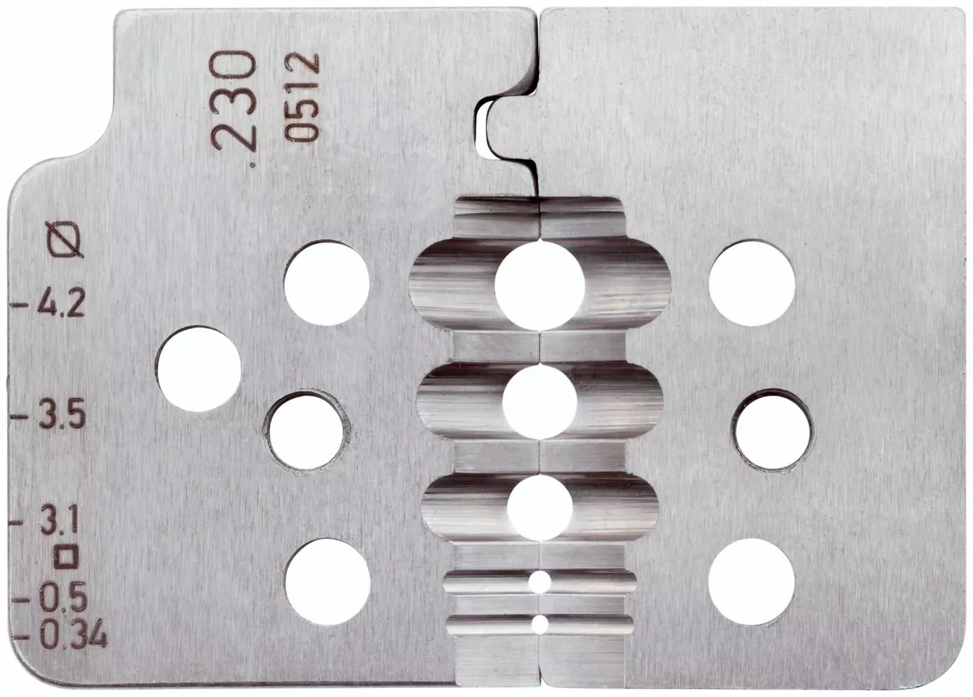 Abisolierzange für PVC-Schlauchleitung, Außenmantel und Innenleiter 0,34 mm² / 0,5 mm² / 3,1 mm² / 3,5 mm² / 4,2 mm²