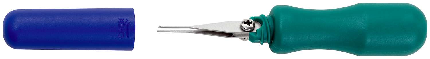 Entriegelungswerkzeug für Flachstecker 19719-08 mit Doppelklinge 0,8 x 0,8 mm, Einstellmaß 2,2 mm