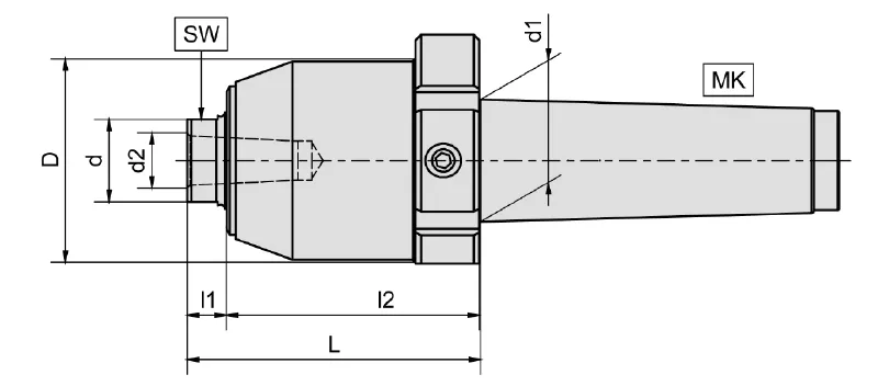 Mitlaufende Präzisions-Drehbankspitze Typ 945 - Serie 905 