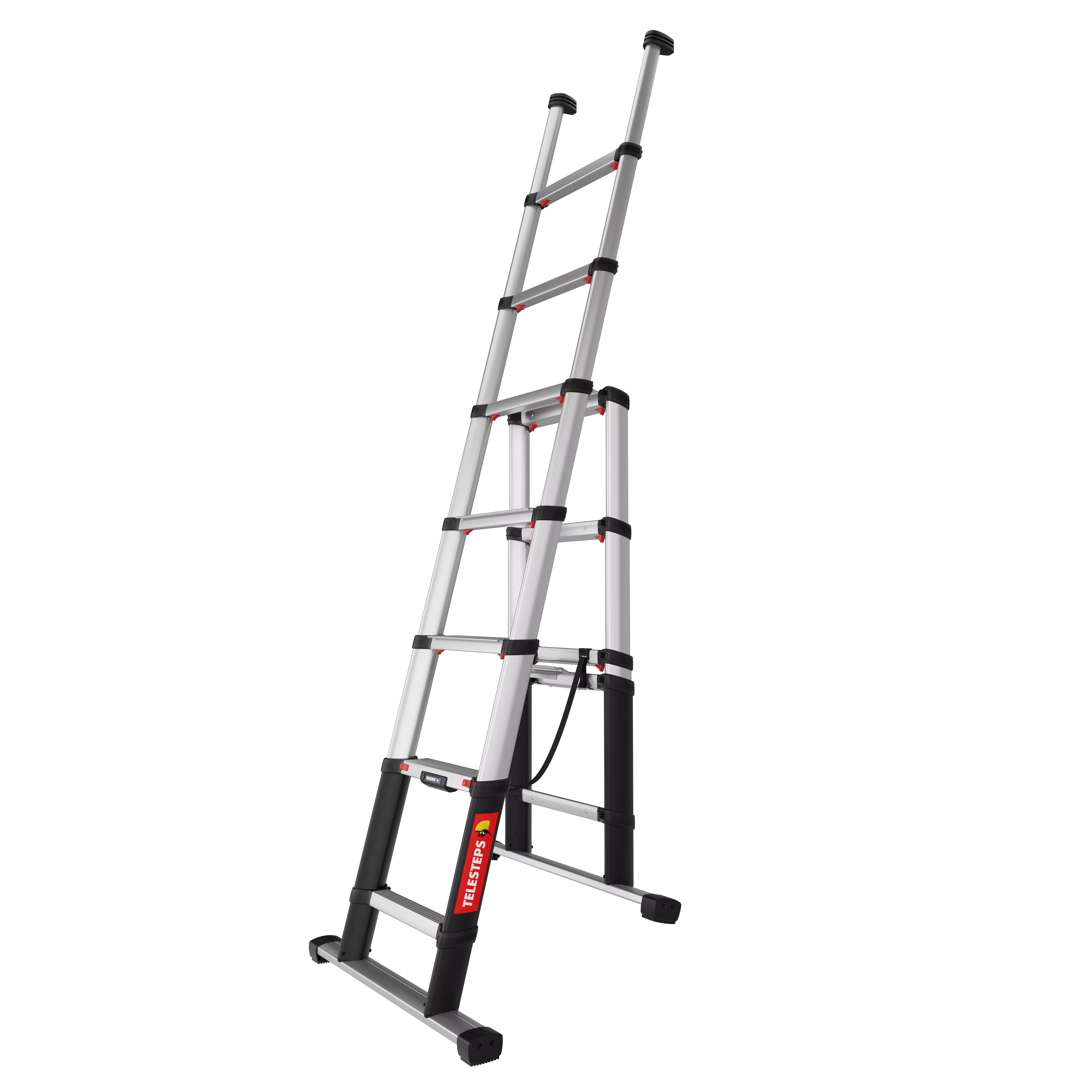 Seitenansicht der Teleskop-Kombileiter Telesteps Combi Line 2,3 m, robustes Material