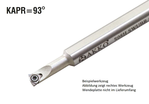 Akko-Bohrstange ø 8 mm für WBGT 060102-L..
rechts, 93° Anstellwinkel, ohne Innenkühlung