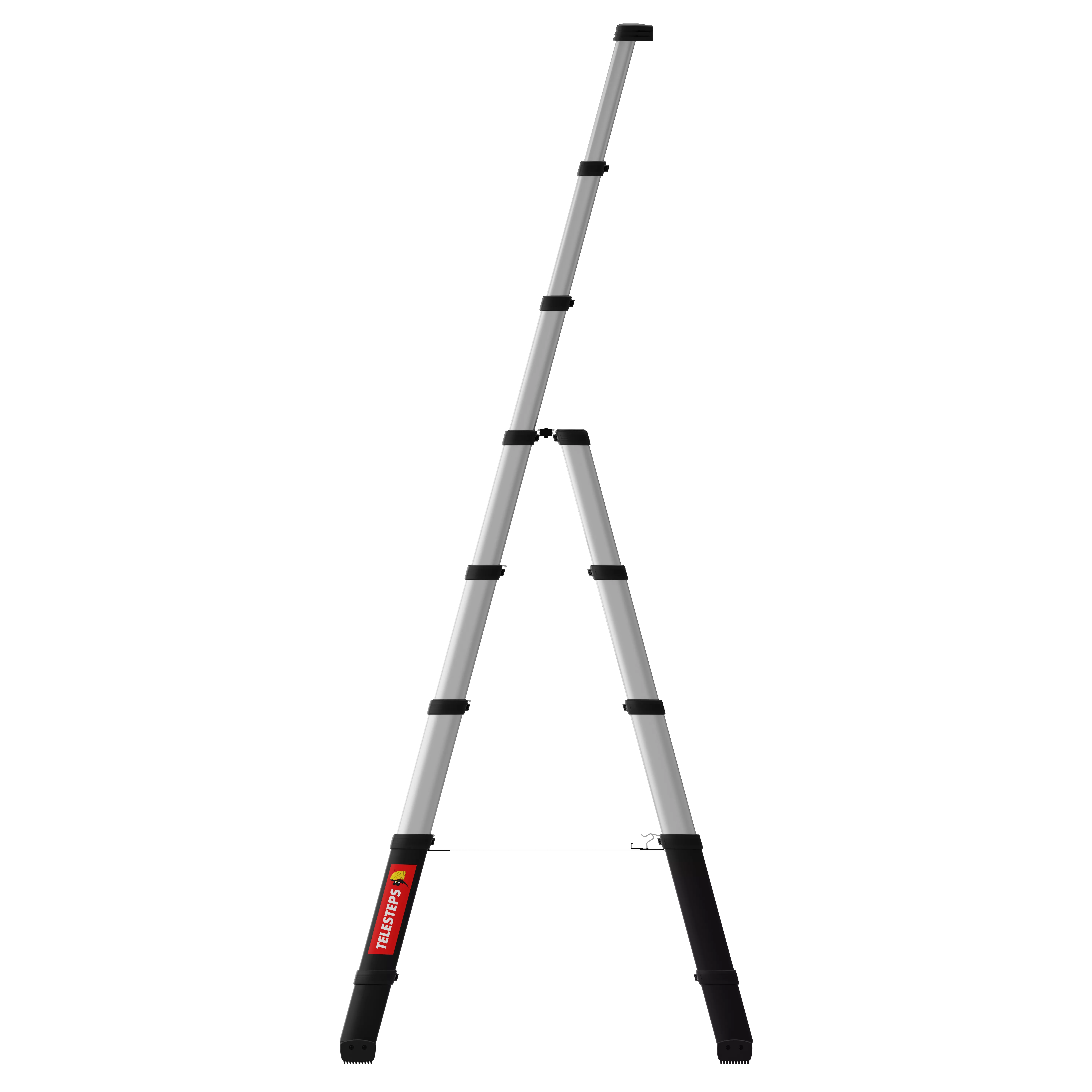 Detailansicht der Teleskop-Kombileiter Telesteps Combi Line 2,3 m mit Sicherheitsmechanismus