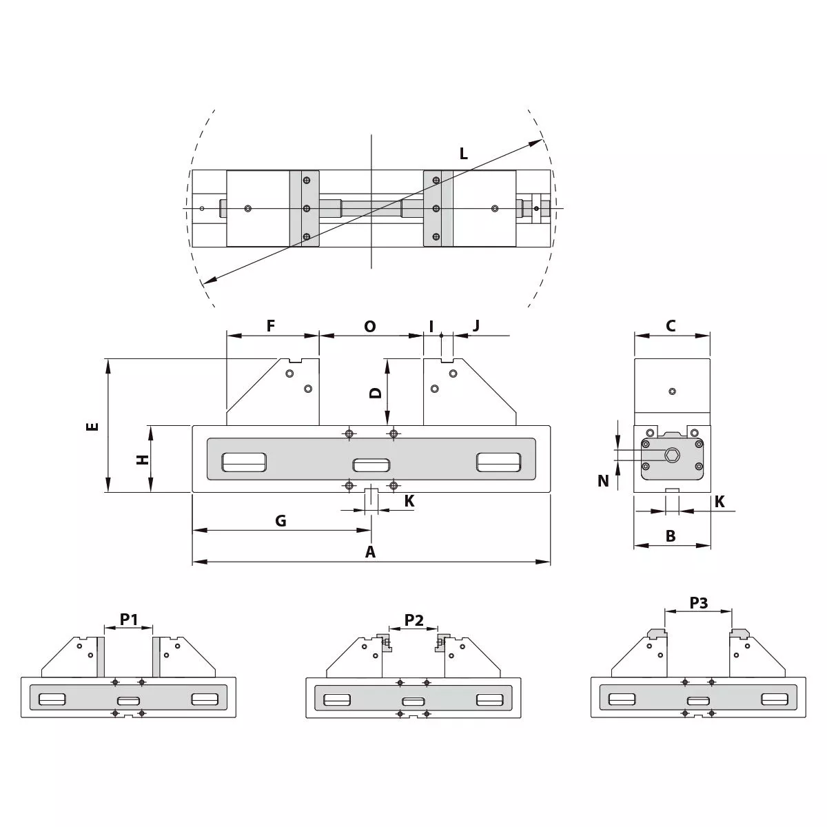 5-Achs Präzisionsschraubstock ALT-100L mechanisch