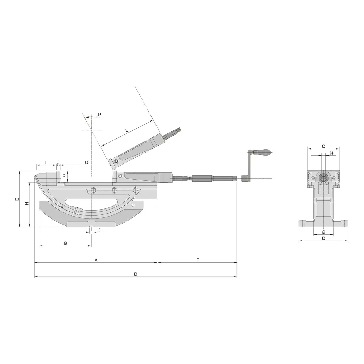 Präzisionsschraubstock HPT-60 hydraulisch