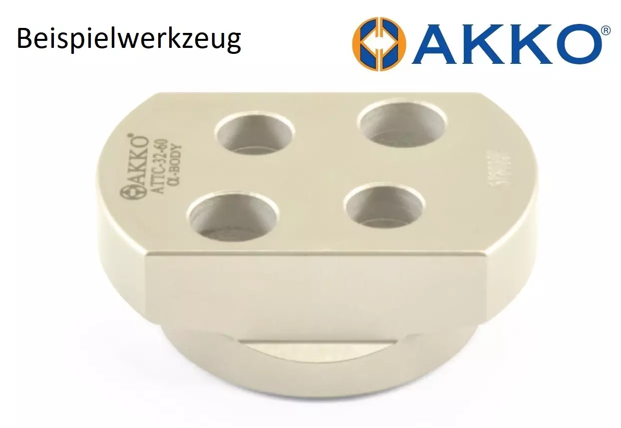 AKKO-Zentrierwerkzeug für schwingungsgedämpfte Bohrstangen ATTB mit ø 32 mm, ø 40 mm, ø 50 mm oder ø 60 mm 