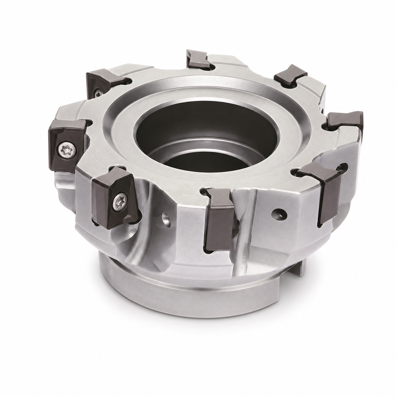 Eckfräser Ø 125 mm mit 10 Schneiden, Breite 40 mm, AN15, Krümmung 90°