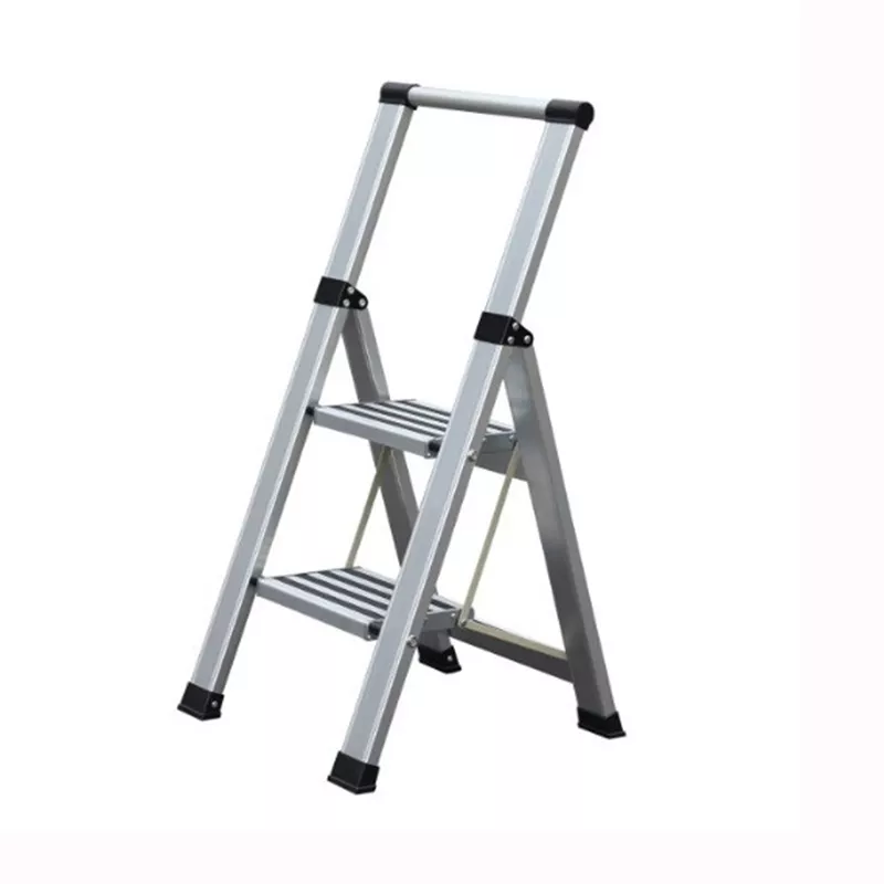 AHW Klappleiter Step + Store 2-stufig aus Aluminium mit breiten, rutschfesten Auftritten