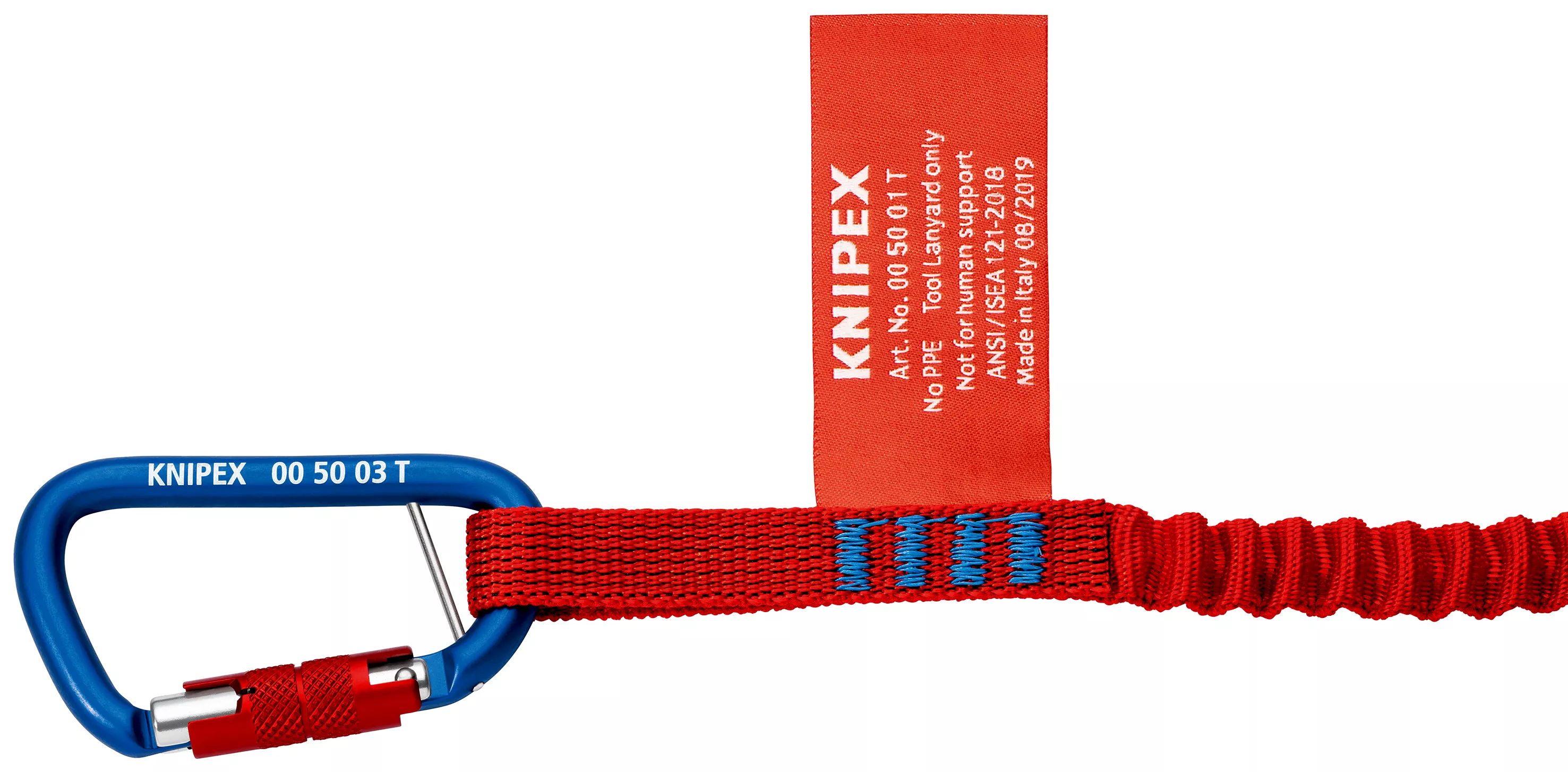 KNIPEX 00 50 03 T BK Materialkarabiner 2 Stück 82 mm