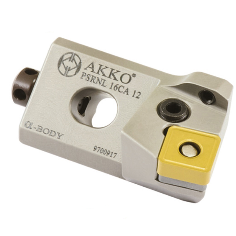 AKKO-Kurzdrehhalter für ISO-WSP SNM. 120408
rechts, 75° Anstellwinkel
