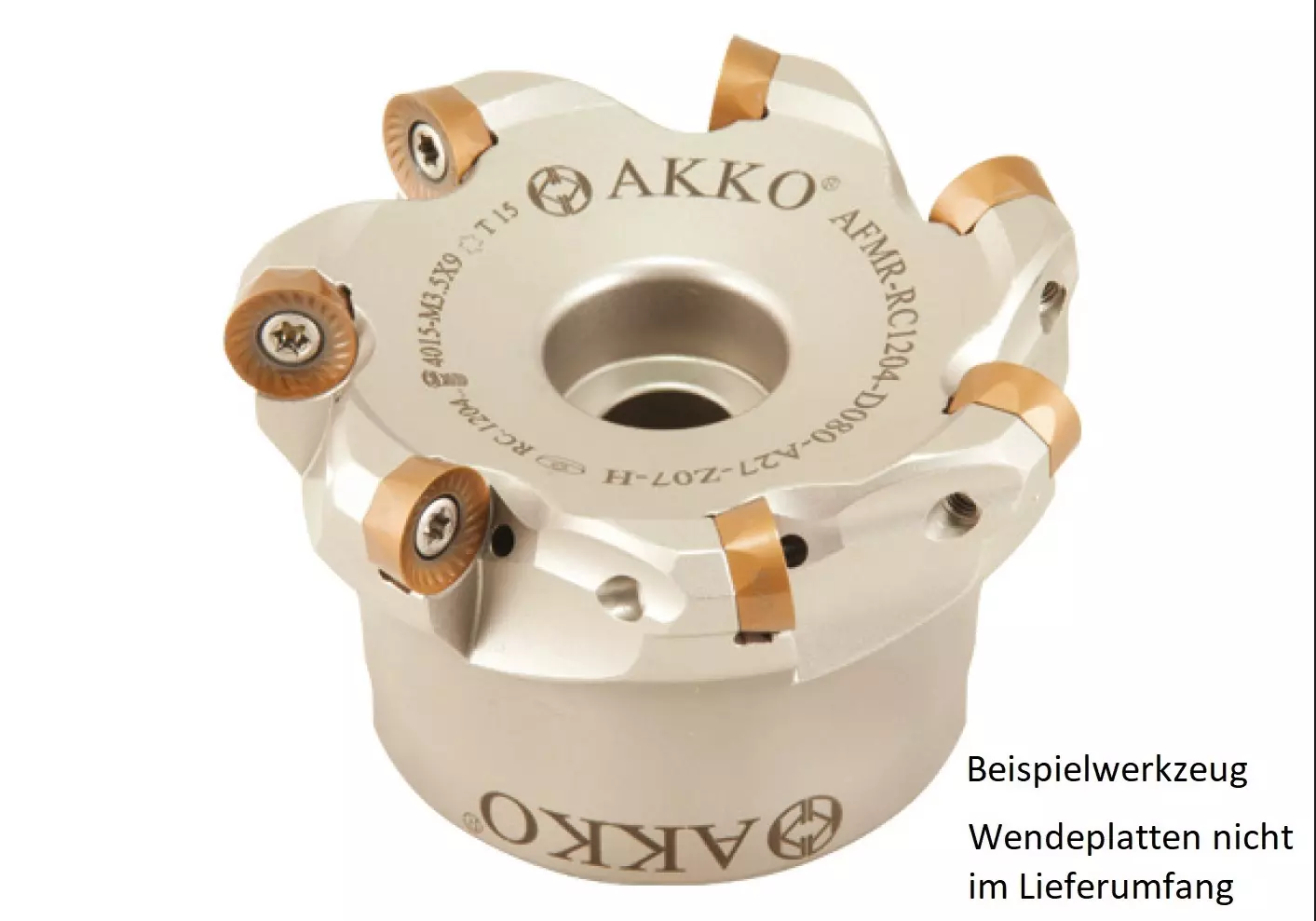 AKKO-Messerkopf für Rundplatten, ø 63 mm, kompatibel mit Sandvik RC.. 1204.. Schaft-Ausführung ø 22 mm (Typ A), mit Innenkühlung, Z=6 AKKO-Messerkopf für Rundplatten, ø 63 mm, kompatibel mit Sandvik RC.. 1204.. Schaft-Ausführung ø 22 mm (Typ A), mit Innenkühlung, Z=6